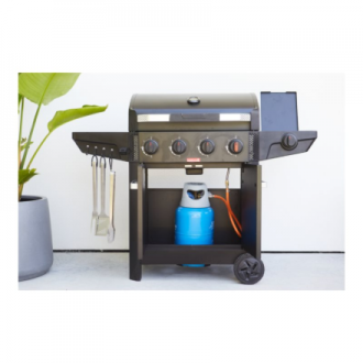 Barbecook Gas Barbecue Luca 412 with Cabinet and Sideburner, 145.4 x 60.3 x 112.3 cm | BC-GAS-3100