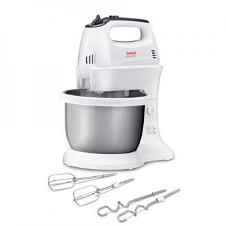 TEFAL HT312138 Quickmix | Hand Mixer | 300 W | Number of speeds 5 | Turbo mode | White/Stainless steel