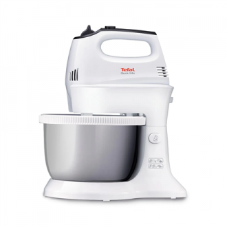 TEFAL HT312138 Quickmix | Hand Mixer | 300 W | Number of speeds 5 | Turbo mode | White/Stainless steel