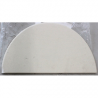 SALE OUT. TunaBone | Half moon pizza stone, 190 mm for Kamado 23/24inch | CHIPPED CORNER 