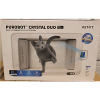 SALE OUT. | PETKIT Purobot Crystal Duo with Camera Self-Cleaning Cat Litter Box | White | MISSING INNER PACKAGING, DEMO 