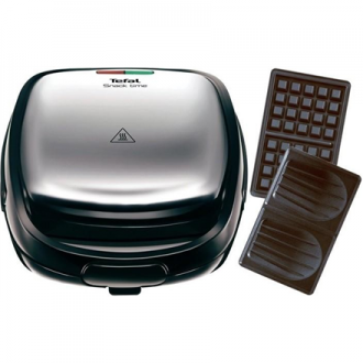 TEFAL | Sandwich Maker | SW341D12 Snack Time | 700 W | Number of plates 2 | Stainless Steel/Black