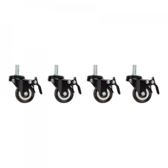 Lanberg | Castors with thread and brake for wall mounting cabinets, 4 pcs | AK-1601-B Lanberg | Castors with thread and brake for wall mounting cabinets, 4 pcs | AK-1601-B
