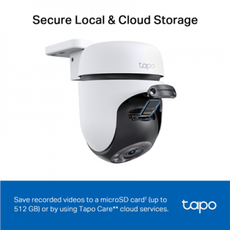 TP-LINK | Pan/Tilt Security Wi-Fi Camera | Tapo C510W | Dome | 3 MP | 3.9mm | IP65 | H.264 | MicroSD, up to 512 GB TP-LINK | Pan/Tilt Security Wi-Fi Camera | Tapo C510W | Dome | 3 MP | 3.9mm | IP65 | H.264 | MicroSD, up to 512 GB