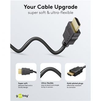 Goobay 80105 Soft HDMI High-Speed Cable with Ethernet | Soft | 5 m Goobay 80105 Soft HDMI High-Speed Cable with Ethernet | Soft | 5 m