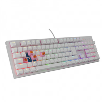 Genesis THOR 303 | Mechanical Gaming Keyboard | Wired | US | White | USB Type-A | Outemu Peach Silent