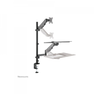 Neomounts Desk Mount | DS90-325BL1 Sit-stand workstation desk | Adjustable Height, Rotate, Tilt, Swivel | 17-32 Neomounts Desk Mount | DS90-325BL1 Sit-stand workstation desk | Adjustable Height, Rotate, Tilt, Swivel | 17-32