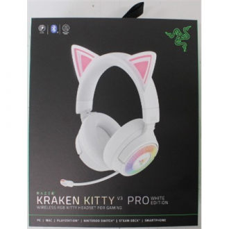 SALE OUT. Razer Kraken Kitty V3 Pro Headset, White | Razer Headset | Kraken Kitty V3 Pro | Bluetooth | Over-Ear | DAMAGED PACKAG SALE OUT. Razer Kraken Kitty V3 Pro Headset, White | Razer Headset | Kraken Kitty V3 Pro | Bluetooth | Over-Ear | DAMAGED PACKAG