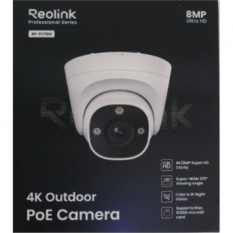 SALE OUT. Reolink PCRPD4K01 Smart 4K 125 View PoE Dome Camera | Reolink 4K Smart PoE Camera with Color Night Vision | RP-PCT8M |