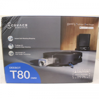 SALE OUT. Ecovacs DEEBOT T80 OMNI Vacuum cleaner, Robot, Wet&Dry, 18000Pa, TruEdge 2.0, ZeroTangle 3.0, Carpet Care, Black + Aut 
