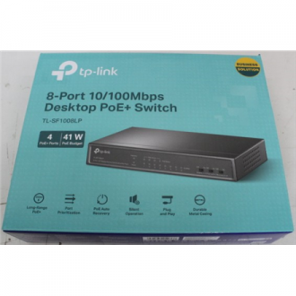 SALE OUT. TP-Link TL-SF1008LP Switch Unmanaged, Desktop, 8x10/100Mbps ports, 4xPoE ports, PSU external, Steel case | SALE OUT. S SALE OUT. TP-Link TL-SF1008LP Switch Unmanaged, Desktop, 8x10/100Mbps ports, 4xPoE ports, PSU external, Steel case | SALE OUT. S