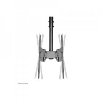 Neomounts NM-C440DBLACK Dual monitor/TV mount ceiling | Adjustable Height, Rotate, Tilt, Swivel | 32-60 Neomounts NM-C440DBLACK Dual monitor/TV mount ceiling | Adjustable Height, Rotate, Tilt, Swivel | 32-60