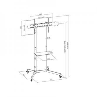 Sunne Floor stand | S1122 TV cart | 37-70 Sunne Floor stand | S1122 TV cart | 37-70