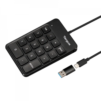 Targus | Numeric EcoSmart | Numeric Keypad | Wired | Black Targus | Numeric EcoSmart | Numeric Keypad | Wired | Black