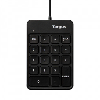 Targus | Numeric EcoSmart | Numeric Keypad | Wired | Black Targus | Numeric EcoSmart | Numeric Keypad | Wired | Black