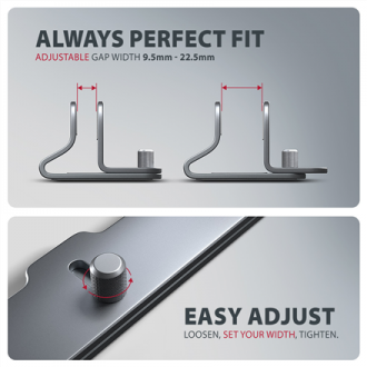 AXAGON STND-VG vertical stand for laptops and tablets | Adjustable width | 10-17.3 AXAGON STND-VG vertical stand for laptops and tablets | Adjustable width | 10-17.3