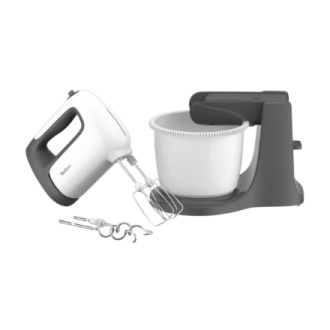 TEFAL | HT464138 Prep'Mix+ | Hand Mixer | 500 W | Number of speeds 5 | Turbo mode | White/Grey TEFAL | HT464138 Prep'Mix+ | Hand Mixer | 500 W | Number of speeds 5 | Turbo mode | White/Grey