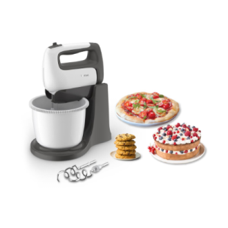 TEFAL | HT464138 Prep'Mix+ | Hand Mixer | 500 W | Number of speeds 5 | Turbo mode | White/Grey TEFAL | HT464138 Prep'Mix+ | Hand Mixer | 500 W | Number of speeds 5 | Turbo mode | White/Grey