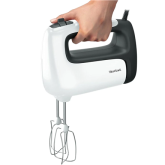 TEFAL | HT464138 Prep'Mix+ | Hand Mixer | 500 W | Number of speeds 5 | Turbo mode | White/Grey TEFAL | HT464138 Prep'Mix+ | Hand Mixer | 500 W | Number of speeds 5 | Turbo mode | White/Grey