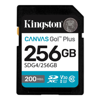 Kingston | Canvas Go! Plus | 256 GB | SD | Flash memory class Class 10, UHS-I, U3, V30 Kingston | Canvas Go! Plus | 256 GB | SD | Flash memory class Class 10, UHS-I, U3, V30