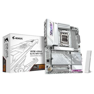 Gigabyte X870E AORUS ELITE WIFI7 ICE | Processor family AMD | Processor socket AM5 | DDR5 | Supported hard disk drive interfaces Gigabyte X870E AORUS ELITE WIFI7 ICE | Processor family AMD | Processor socket AM5 | DDR5 | Supported hard disk drive interfaces