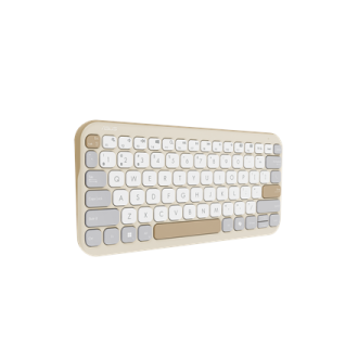 Asus Marshmallow KW100 | Keyboard | Wireless | US International | Oat Milk Asus Marshmallow KW100 | Keyboard | Wireless | US International | Oat Milk