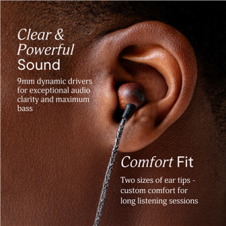 Marley Wired Earbuds | Smile Jamaica | Built-in microphone | USB Type-C | Signature Black Marley Wired Earbuds | Smile Jamaica | Built-in microphone | USB Type-C | Signature Black