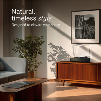 Marley Turntable with Built-In Stereo Speakers | Rise Up | Bluetooth In/Out Marley Turntable with Built-In Stereo Speakers | Rise Up | Bluetooth In/Out