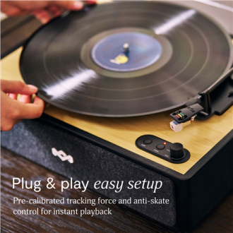 Marley Turntable with Built-In Stereo Speakers | Rise Up | Bluetooth In/Out Marley Turntable with Built-In Stereo Speakers | Rise Up | Bluetooth In/Out