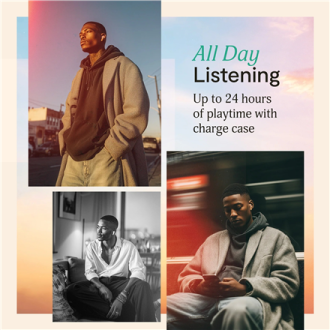Marley Wireless Earbuds | Trenchtown | Built-in microphone | Bluetooth | ANC | Signature Black Marley Wireless Earbuds | Trenchtown | Built-in microphone | Bluetooth | ANC | Signature Black