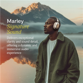 Marley Headphones | Positive Vibration Rebel | Bluetooth | ANC | Signature Black Marley Headphones | Positive Vibration Rebel | Bluetooth | ANC | Signature Black