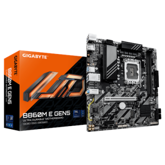 Gigabyte B860M E GEN5 | Processor family Intel | Processor socket LGA1851 | DDR5 | Number of SATA connectors 4 | Supported hard Gigabyte B860M E GEN5 | Processor family Intel | Processor socket LGA1851 | DDR5 | Number of SATA connectors 4 | Supported hard