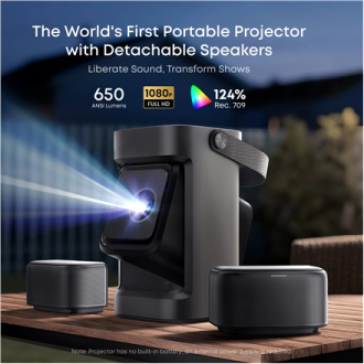 Anker Nebula Nebula P1 Portable Projector with Detachable Speakers | Full HD (1920x1080) | 650 ANSI lumens | Grey Anker Nebula Nebula P1 Portable Projector with Detachable Speakers | Full HD (1920x1080) | 650 ANSI lumens | Grey
