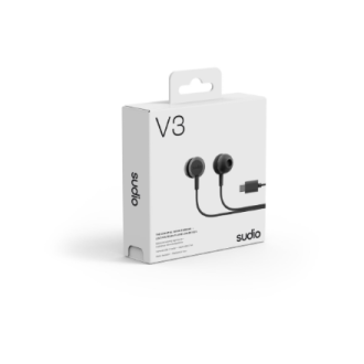 Sudio Earbuds | V3 | USB-C | In-ear | Microphone | Dusty Black Sudio Earbuds | V3 | USB-C | In-ear | Microphone | Dusty Black