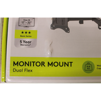 SALE OUT. Goobay Dual Monitor Mount Flex, Black | Goobay Dual Monitor Mount Flex | Swivel, Tilt, Rotation | 17-32 SALE OUT. Goobay Dual Monitor Mount Flex, Black | Goobay Dual Monitor Mount Flex | Swivel, Tilt, Rotation | 17-32