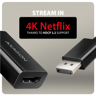 AXAGON Active adapter RVD-HI20N | DisplayPort to HDMI | 0.15 m AXAGON Active adapter RVD-HI20N | DisplayPort to HDMI | 0.15 m