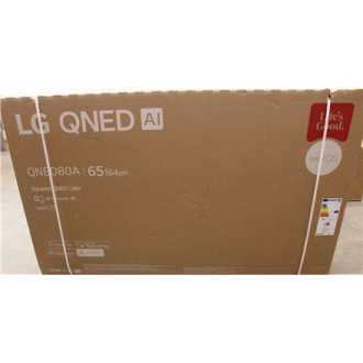 SALE OUT. | LG 65QNED80A3A | 65 | Smart TV | webOS | UHD | DAMAGED PACKAGING SALE OUT. | LG 65QNED80A3A | 65 | Smart TV | webOS | UHD | DAMAGED PACKAGING