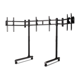 Next Level Racing Floor stand | Tube Freestanding Triple Monitor Stand | Up to 3x43 Next Level Racing Floor stand | Tube Freestanding Triple Monitor Stand | Up to 3x43