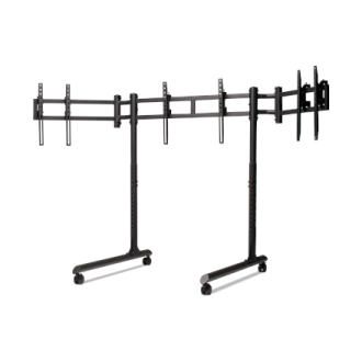 Next Level Racing Floor stand | Tube Freestanding Triple Monitor Stand | Up to 3x43 Next Level Racing Floor stand | Tube Freestanding Triple Monitor Stand | Up to 3x43