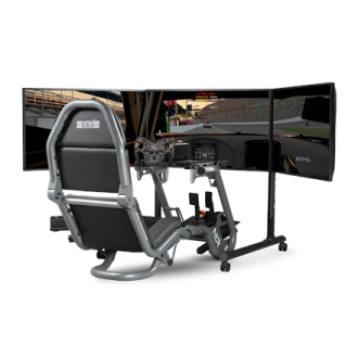 Next Level Racing Floor stand | Tube Freestanding Triple Monitor Stand | Up to 3x43 Next Level Racing Floor stand | Tube Freestanding Triple Monitor Stand | Up to 3x43