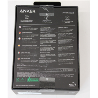 SALE OUT. Anker Power Bank, 200 W | Prime | 20000 mAh | Black | UNPACKED, SMALL SCRATCHED ON TOP SALE OUT. Anker Power Bank, 200 W | Prime | 20000 mAh | Black | UNPACKED, SMALL SCRATCHED ON TOP