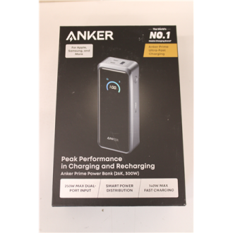 SALE OUT. Anker Prime power bank - USB, 2 x USB-C - 300 Watt | 26250 mAh | Black | UNPACKED, SMALL SCRATCHED ON TOP EDGE