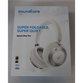 SALE OUT. Anker Soundcore Foldable Headphones | Space One Pro | Bluetooth | Over-ear | Microphone | Cream White | DEMO | Warrant SALE OUT. Anker Soundcore Foldable Headphones | Space One Pro | Bluetooth | Over-ear | Microphone | Cream White | DEMO | Warrant