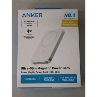 SALE OUT. Anker Power Bank | MagGo | 10000 mAh | White | DEMO SALE OUT. Anker Power Bank | MagGo | 10000 mAh | White | DEMO
