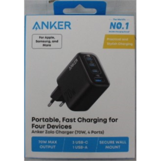 SALE OUT. Anker Zolo Charger 70W, 4-port, Black | Anker Charger | Zolo | DEMO | Black SALE OUT. Anker Zolo Charger 70W, 4-port, Black | Anker Charger | Zolo | DEMO | Black