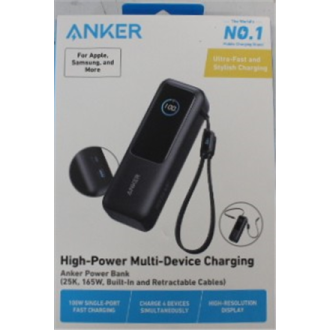 SALE OUT. | Anker Zolo Powerbank | A1695H11 | 25000 mAh | Built-In USB-C and Retractable Cable) | Grey | DEMO SALE OUT. | Anker Zolo Powerbank | A1695H11 | 25000 mAh | Built-In USB-C and Retractable Cable) | Grey | DEMO