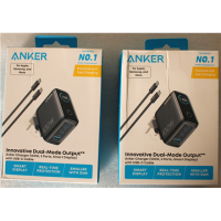 SALE OUT. Anker Charger (100W, 3 Ports, Smart Display),with USB-C Cable Dark Gray | Anker Charger (100W, 3 Ports, Smart Display) 