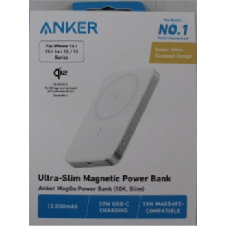 SALE OUT. | Anker Power Bank | MagGo | 10000 mAh | White | DEMO SALE OUT. | Anker Power Bank | MagGo | 10000 mAh | White | DEMO
