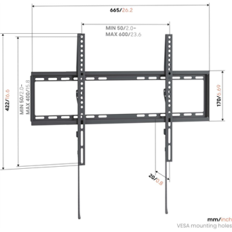 Vogels Wall mount | UP 6003 Fixed TV Wall Mount L | 40-80 Vogels Wall mount | UP 6003 Fixed TV Wall Mount L | 40-80