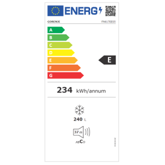Gorenje | Freezer | FN617EES5 | Energy efficiency class E | Upright | Free standing | Height 172 cm | Total net capacity 240 L | Gorenje | Freezer | FN617EES5 | Energy efficiency class E | Upright | Free standing | Height 172 cm | Total net capacity 240 L |